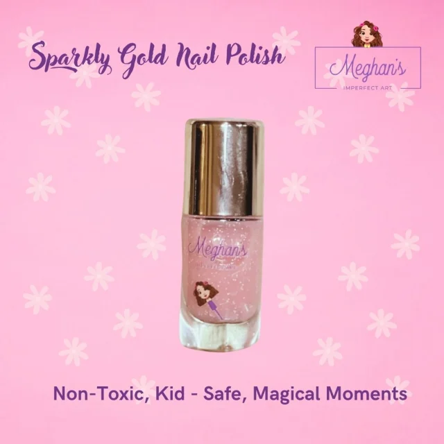 ✨ Add a touch of sparkle and magic to every little moment! ✨
Our Sparkly Gold Nail Polish is more than just color — it’s a celebration of creativity, joy, and safe fun.
Formulated without harsh chemicals, it's perfect for delicate little hands dreaming big!

Create magical memories, one brushstroke at a time. 🌸

🛍️ Available now at Meghan’s Imperfect Art – where beauty meets safety and imagination shines!

✨ ¡Agrega un toque de brillo y magia a cada pequeño momento! ✨
Nuestro Sparkly Gold Nail Polish no es solo color, es una celebración de creatividad, alegría y diversión segura.
Formulado sin químicos agresivos, es perfecto para las pequeñas manitas llenas de sueños.

Crea recuerdos mágicos, pincelada tras pincelada. 🌸

🛍️ Disponible ahora en Meghan’s Imperfect Art – donde la belleza se encuentra con la seguridad y la imaginación brilla.

📩 Contact us:
MEGHAN'S IMPERFECT ART
✉️ info@meghansimperfectart.com
🌐 www.meghansimperfectart.com

#meghansimperfectart #sparklynailpolish #nontoxicbeauty #kidsbeautyproducts #safeandbeautiful #momanddaughtertime #funwithcolors #pastelcolors #shopsmallbusiness #adorablemoments #kidfriendlyproducts #colorfulmoments #magicalmemories #cutekidsfashion #momlife #shopsmallusa #creativityforkids #sparklynails #handmadeproducts #playfulmoments #joyfulchildhood